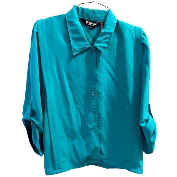 Vintage Tops - Vintage Loubella 80s Secretary Blouse Size 6